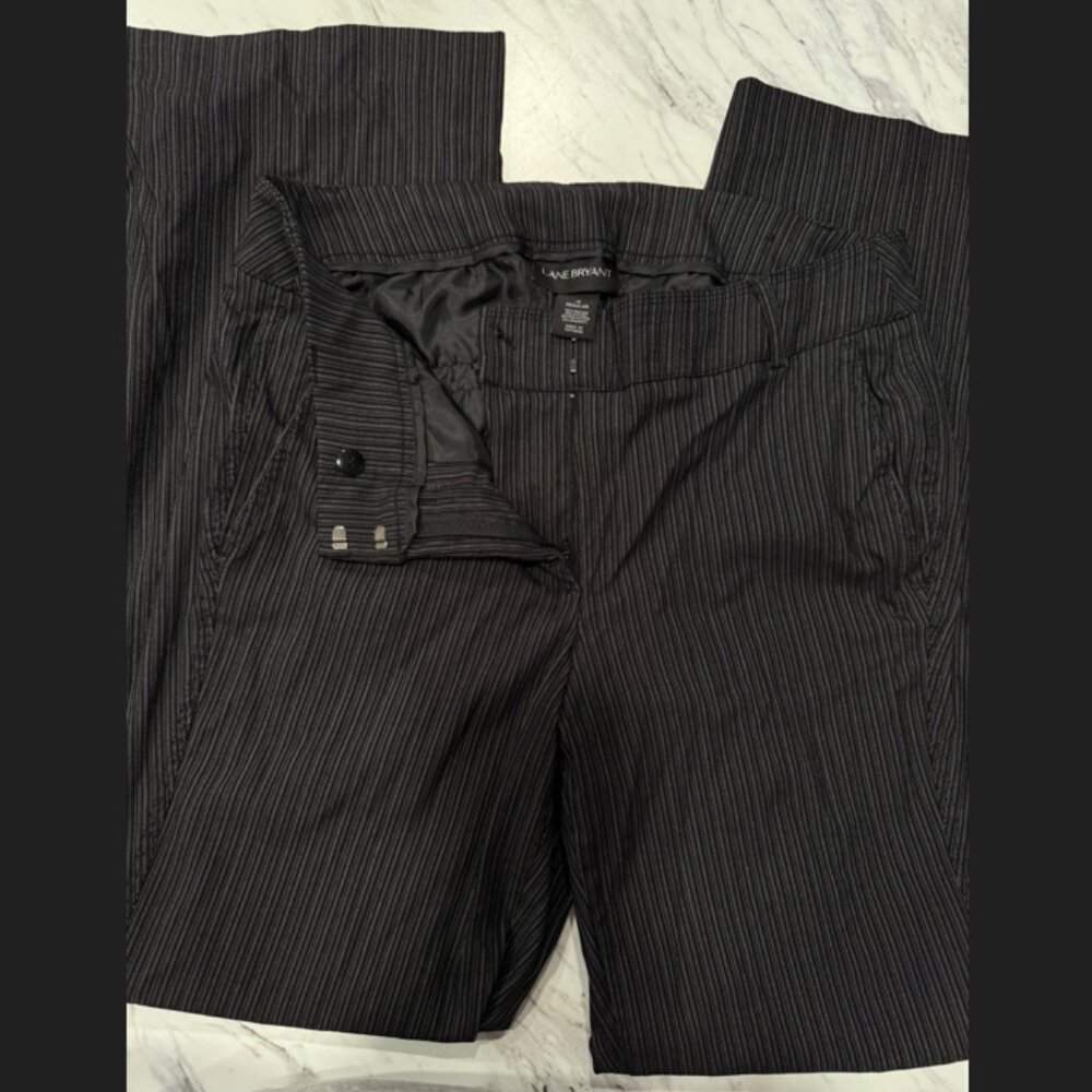 Lane Bryant Striped Work Pants (lined)